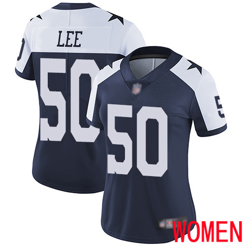 Women Dallas Cowboys Limited Navy Blue Sean Lee Alternate #50 Vapor Untouchable Throwback NFL Jersey->women nfl jersey->Women Jersey